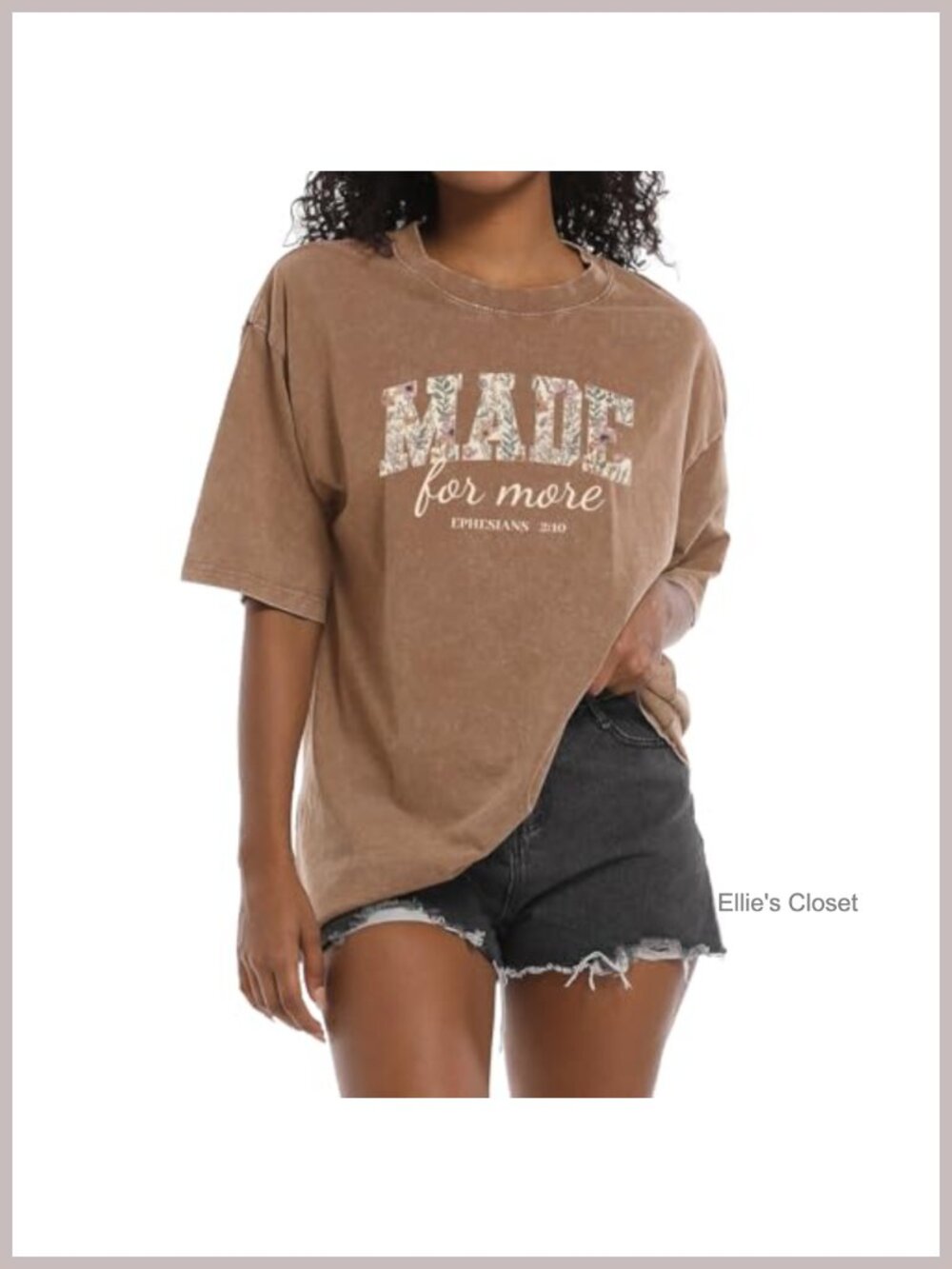 Made for More Christian T-Shirt Acid Wash Cotton Oversized Religious Tee